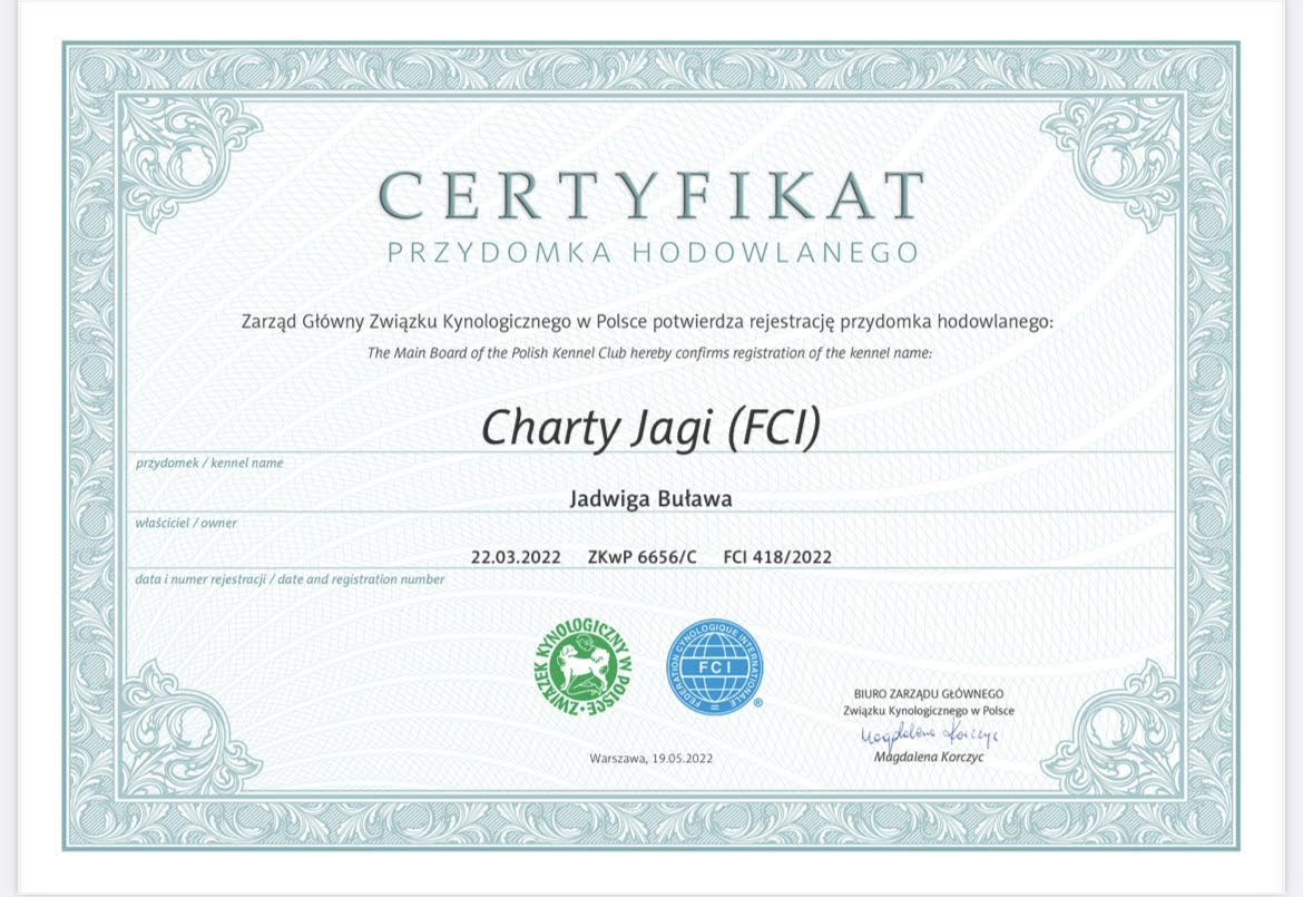 Certyfikat hodowli